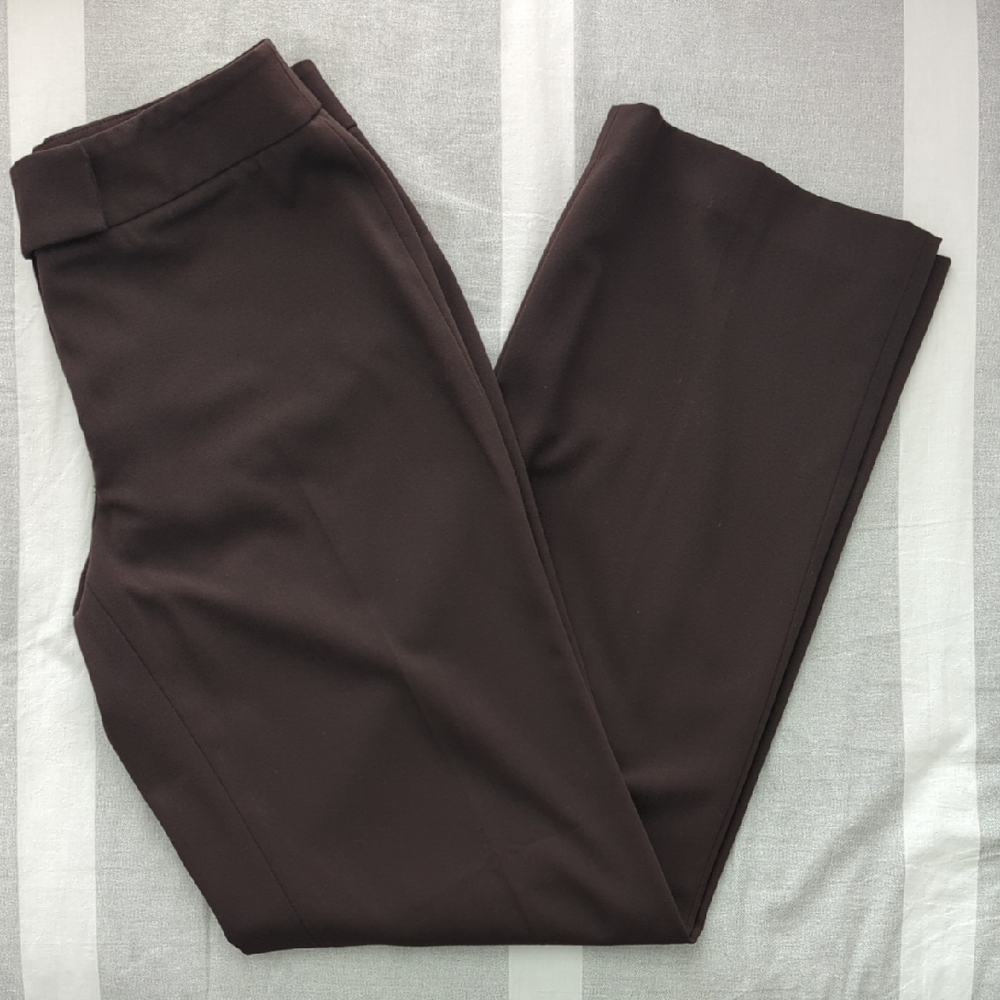 Alfani Brown Classic Straight-Leg Dress Pants